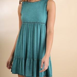 Umgee Dresses - NWT UMGEE Washed Sleeveless Dress w/ Lace Detail Umgee Dresses - NWT UMGEE Washed Sleeveless Dress w/ Lace Detail